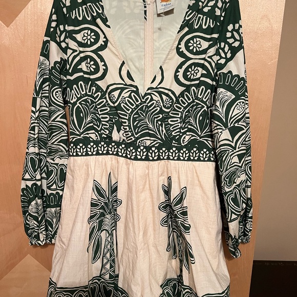 FARM Rio Green and Cream Jumpsuit - Picture 2 of 5